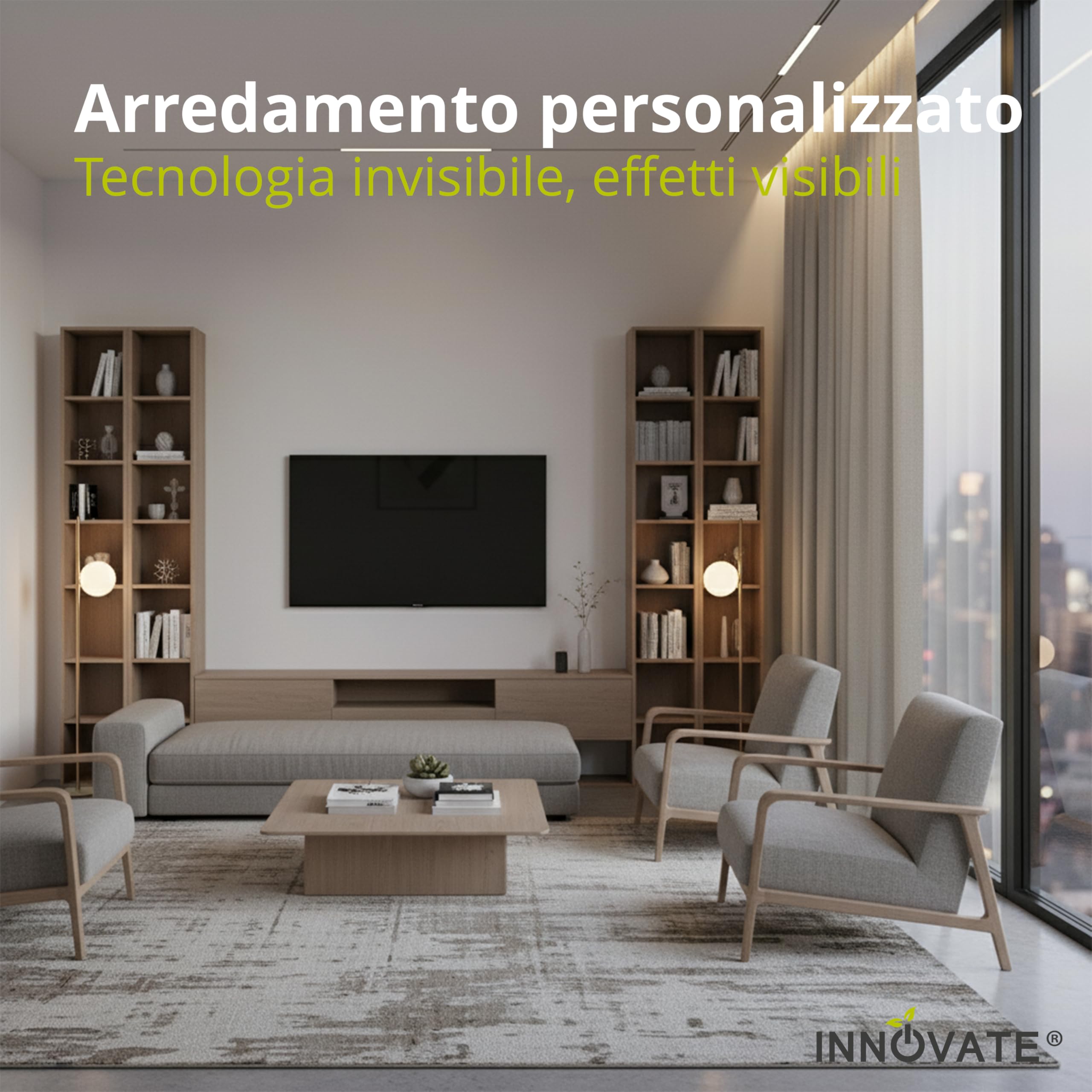 INNOVATE Binario tenda soffitto Cartongesso Profilo alluminio per LED striscia e Tende per interni I Bastone tenda Cucina bagno salotto Bastoni tende (2 binari, 200 cm)