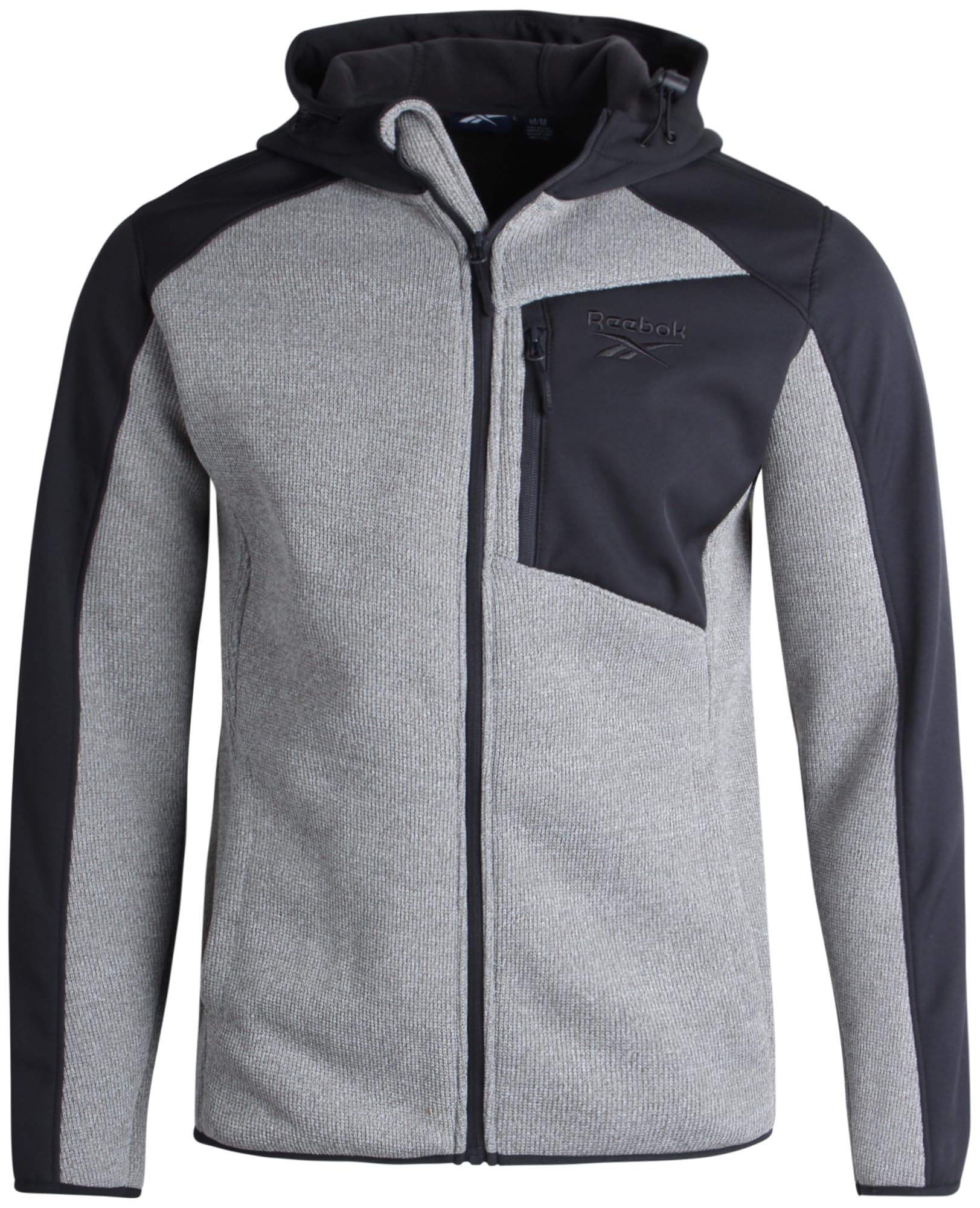 Reebok Mens Active Sweatshirt Jacket Zip Sweater Fleece Hoodie Men