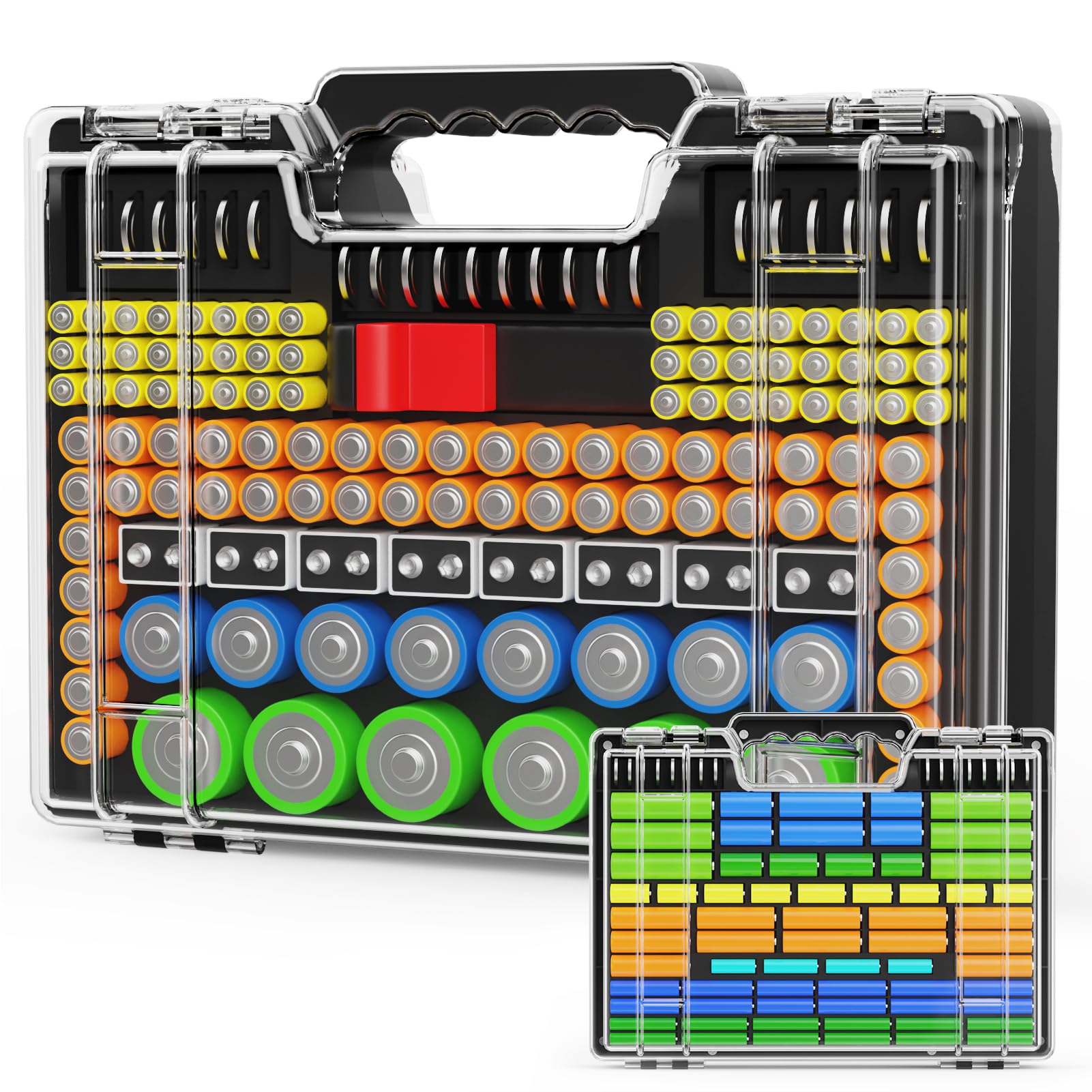 Molutsody Battery Organizer Box with Tester