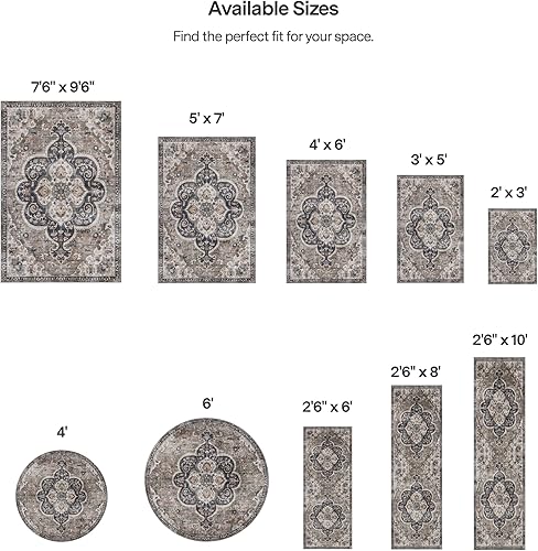 Miniatura 2 de ReaLife Rugs Alfombra Pasillo Lavable a Máquina - Sala de Estar Dormitorio Baño Cocina Entrada Oficina - Acolchada Pelo Bajo Resistente a Manchas