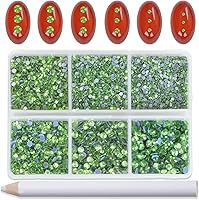 Vista 113 de Bymitel Hotfix - Gemas redondas de diamantes de imitación de cristal para manualidades, mezcla de 6 tamaños con kit de lápiz de cera, negro