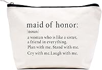 Vista 33 de LIBIHUA Bolsa de maquillaje para mujer, bolsa de cosméticos regalos para ella, bolsa de viaje femenina, Beige natural, 283-a mi increíble tía futura