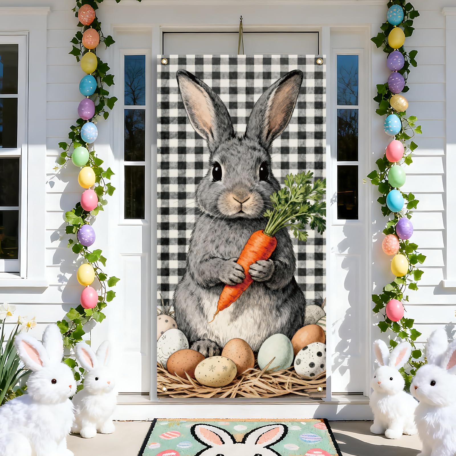 arricraft 1 Pc Easter Theme Polyester Door Cover