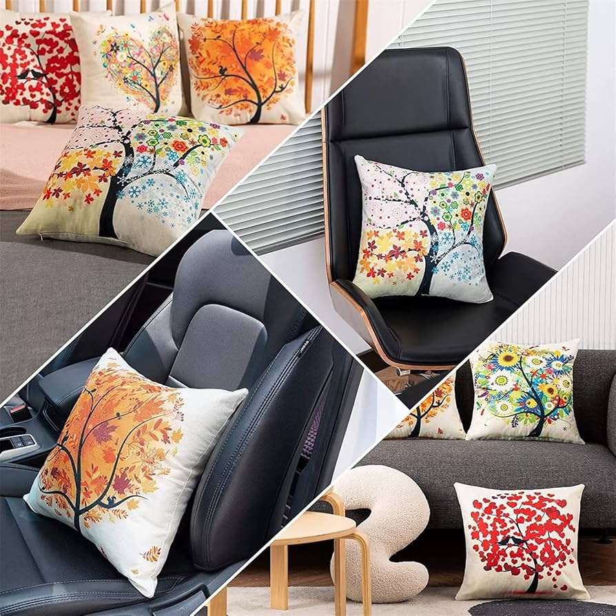 Amazon.co.jp: クリスマスレッドチェック柄 クッションカバー