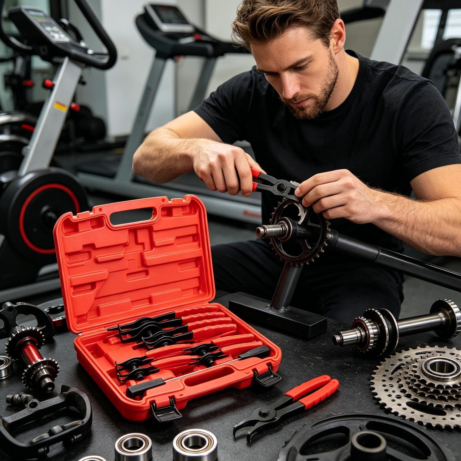 Pinze Per Anelli A C | Kit Attrezzi Manuali Auto - Set Di Pinze Per Anelli Elastici Interni E Esterni - Officina, Riparazione Auto, Garage, Manutenzione Casa e Motocicletta