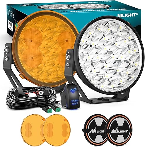 Miniatura 11 de Nilight Luces LED de 4 pulgadas, haz de punto ámbar, luces antiniebla, 2 unidades, 18 W, iluminación de trabajo todoterreno para camión, ATV, UTV,