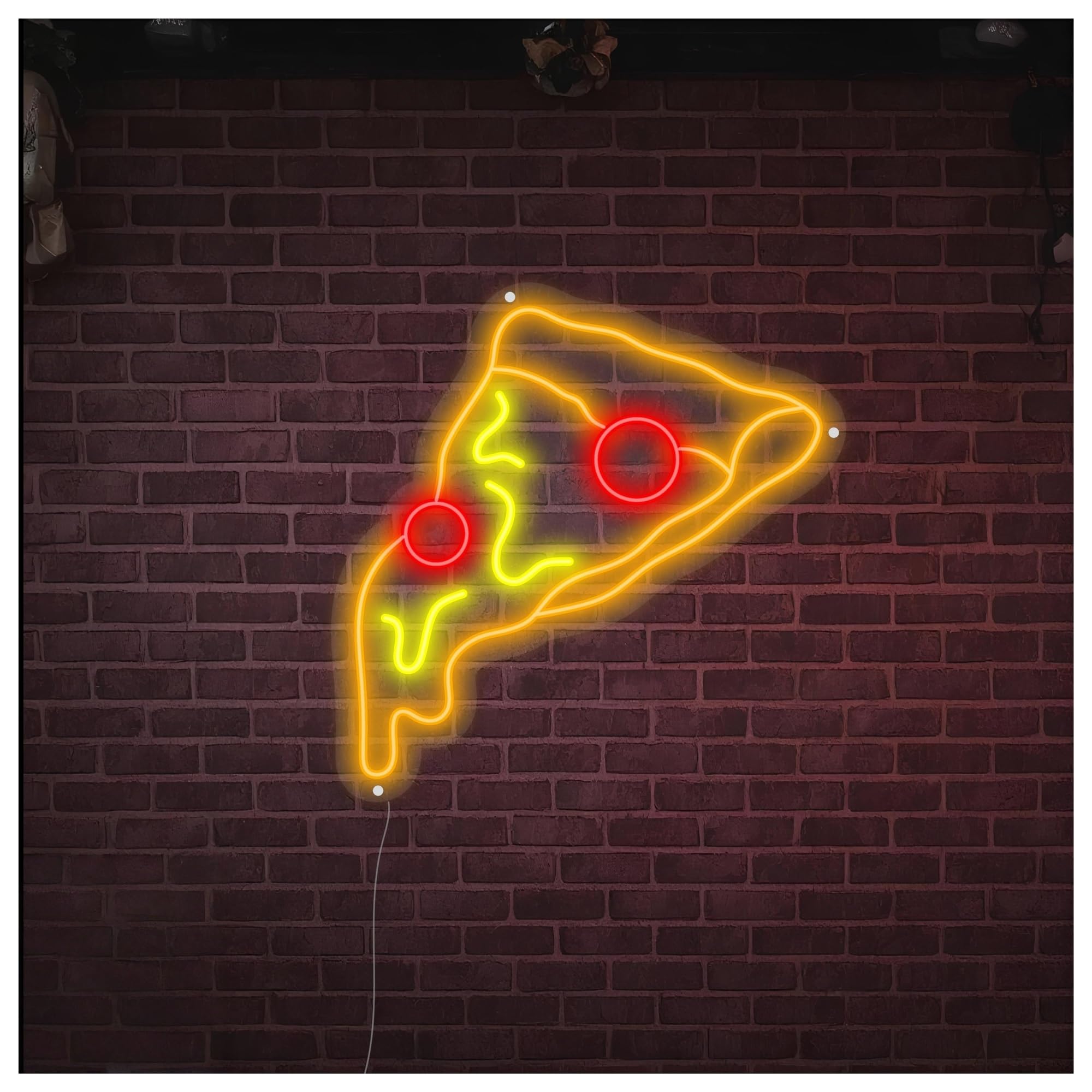 Sign Lamp Pizza Neon Sign, Suitable For Restaurant Decor With Dimmable 40cm