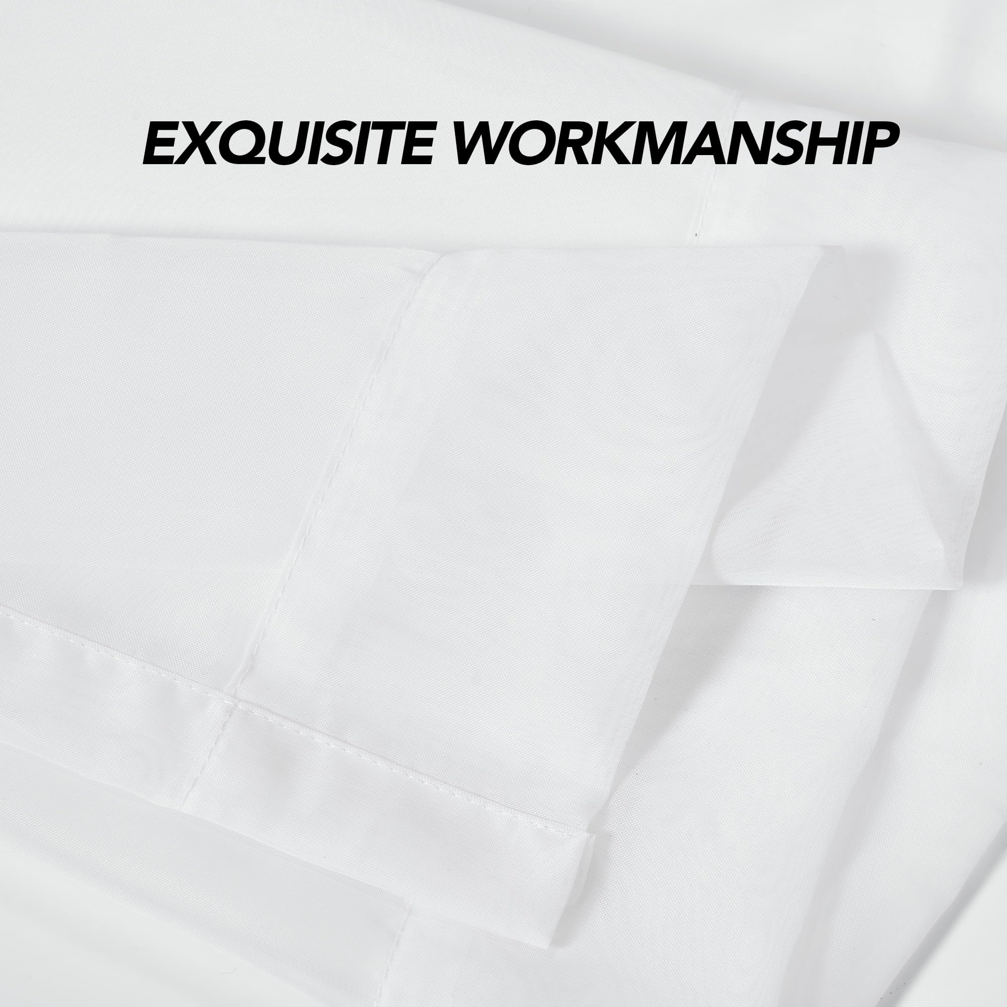Deconovo Tende per Interni Trasparenti e Decorative con Nastro Arricciato – Set di 1 Tenda Voile Leggero e Moderno per Camera da Letto, Soggiorno, Finestre, 300x260 cm, Bianco