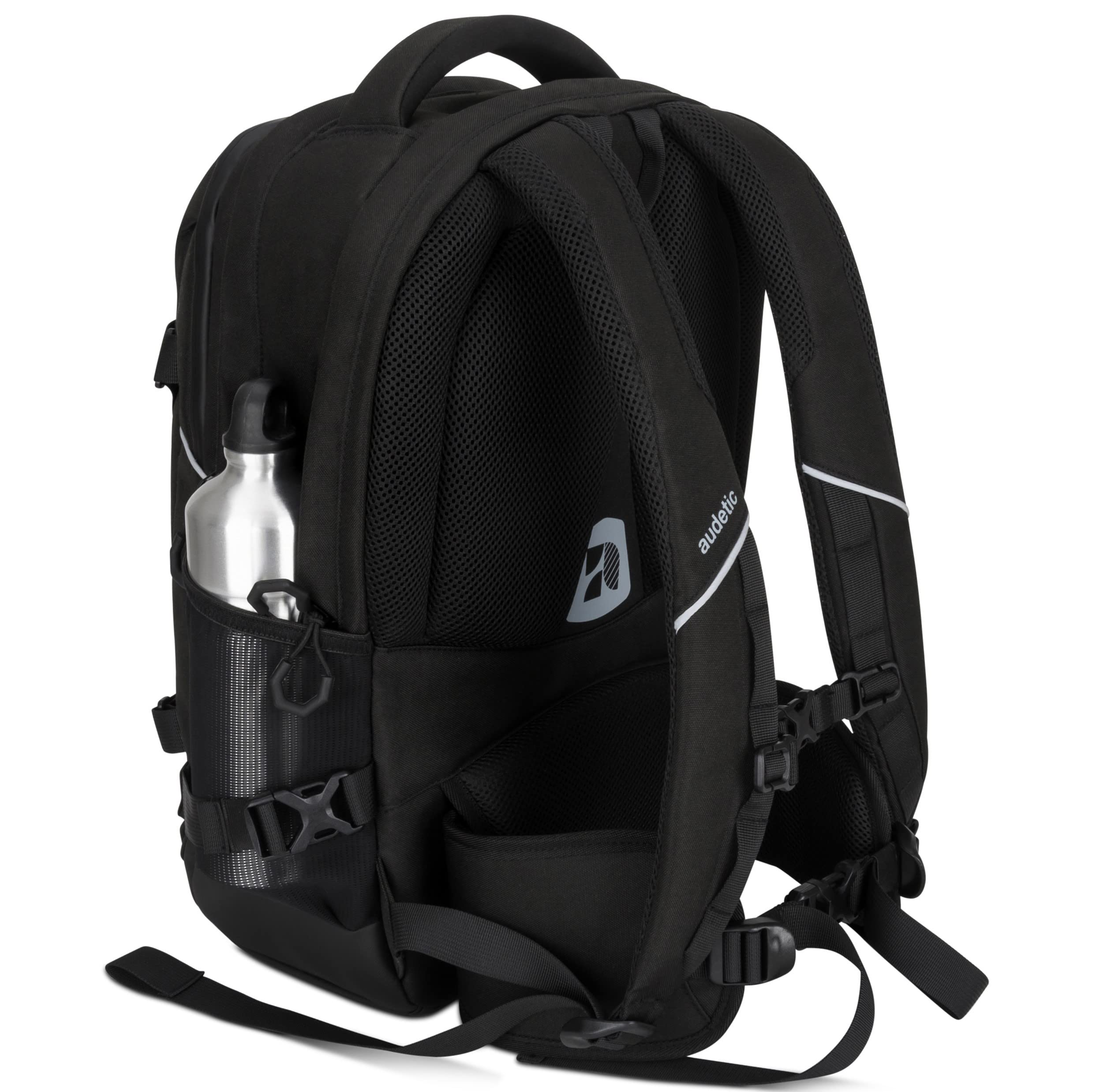 Audetic Mochila Escolar Niñas, Adolescentes Negro - Cosmo - Mochila Ergonómica y Grande para Campus - Mochila Sostenible para el Colegio, Ocio, Viajes - Hidrófugo