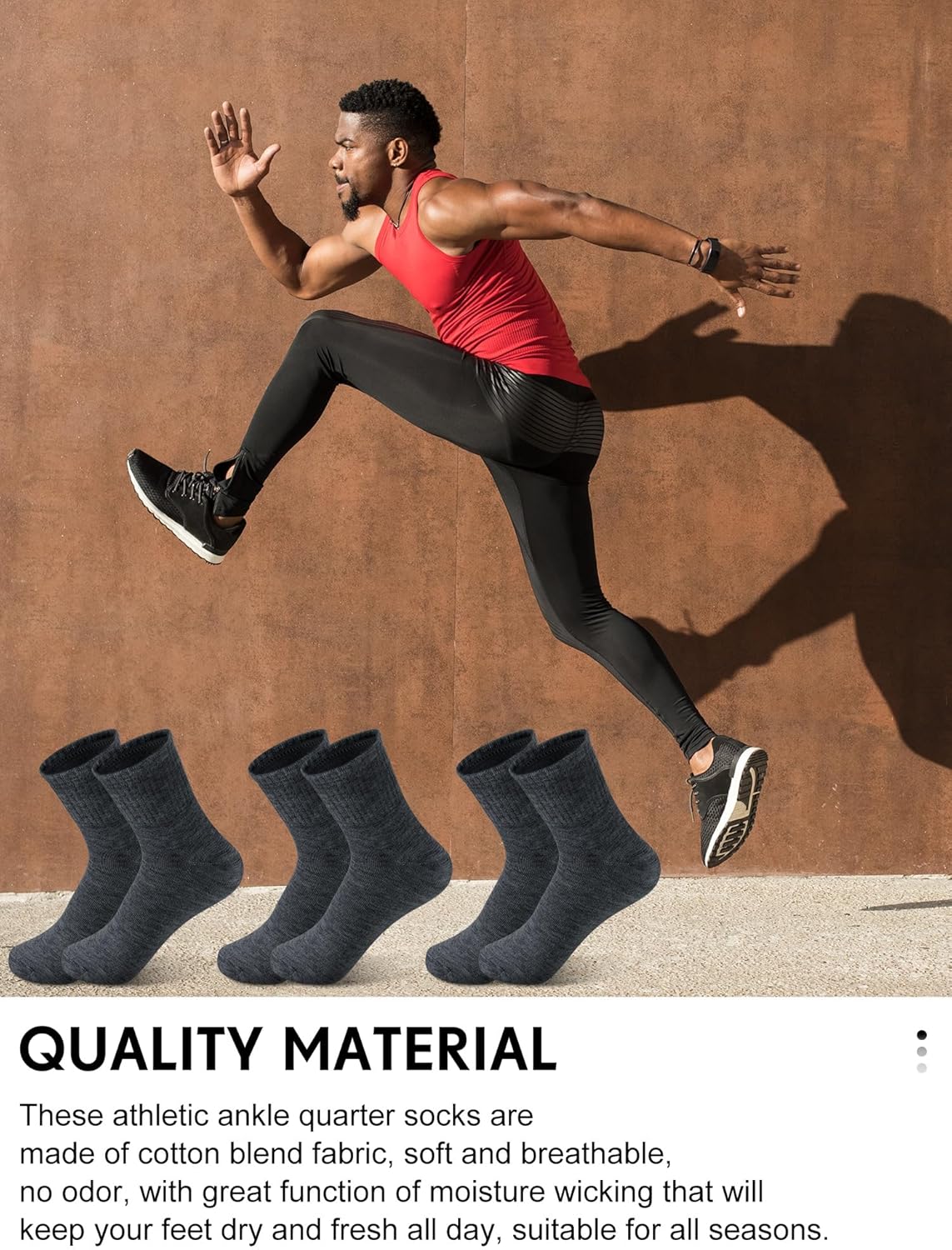 Tarpop 100 Pairs Bulk Mens Socks Moisture Wicking Casual Sports Ankle Socks for Homeless Unisex Adult Men Women - Image 6