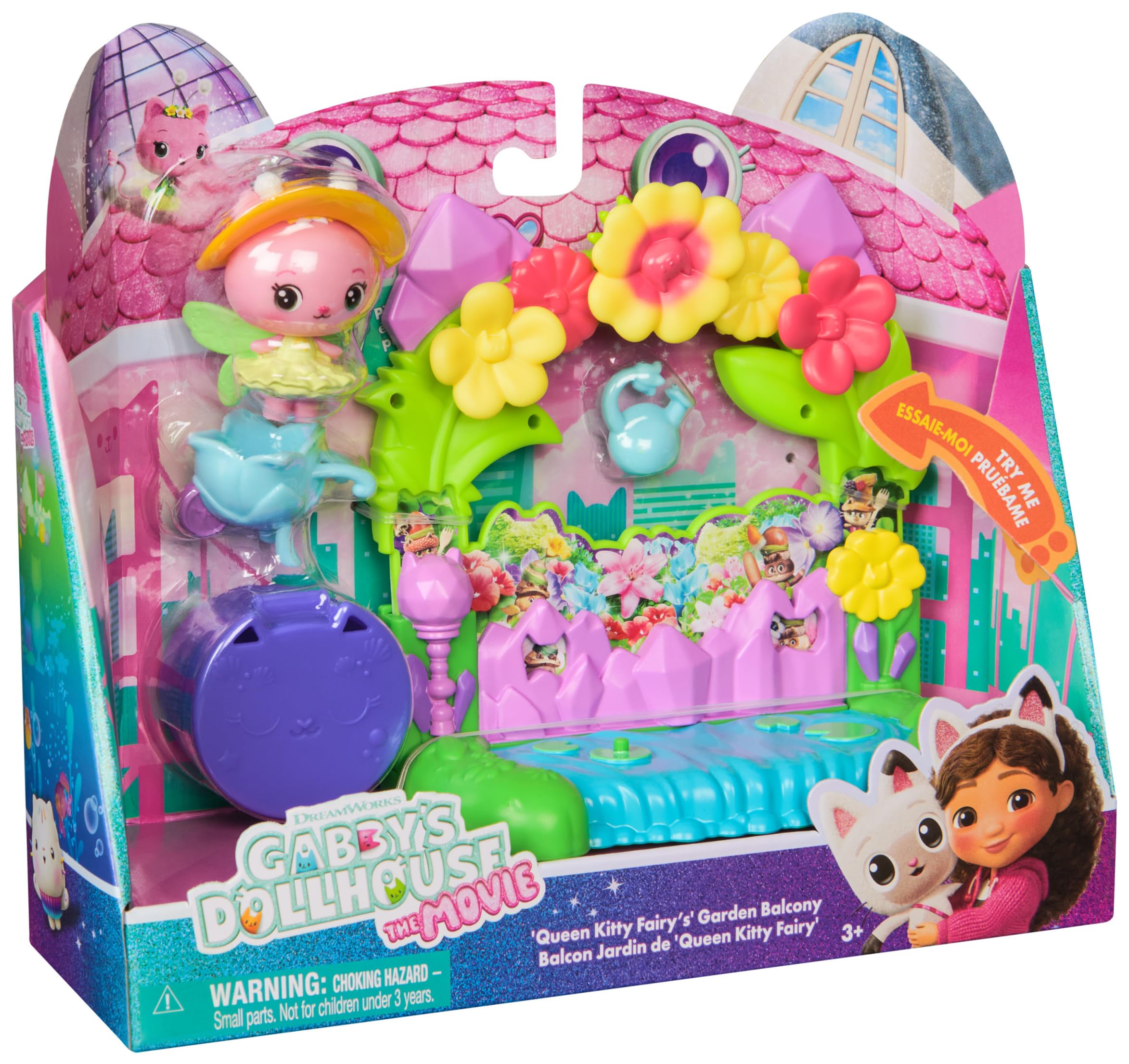 Gabby's Dollhouse Playset MOV Crystal Garden Balcony, Multicolor, 6074165