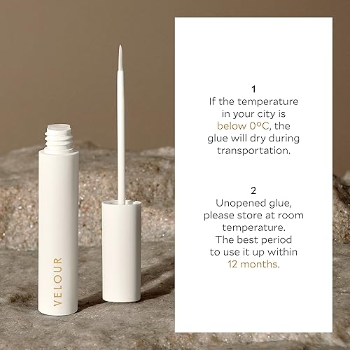 Miniatura 5 de Pegamento de pestañas fuerte de terciopelo  Adhesivo de pestañas vegano de súper sujeción, aplicador con brocha, enlace individual sin látex de