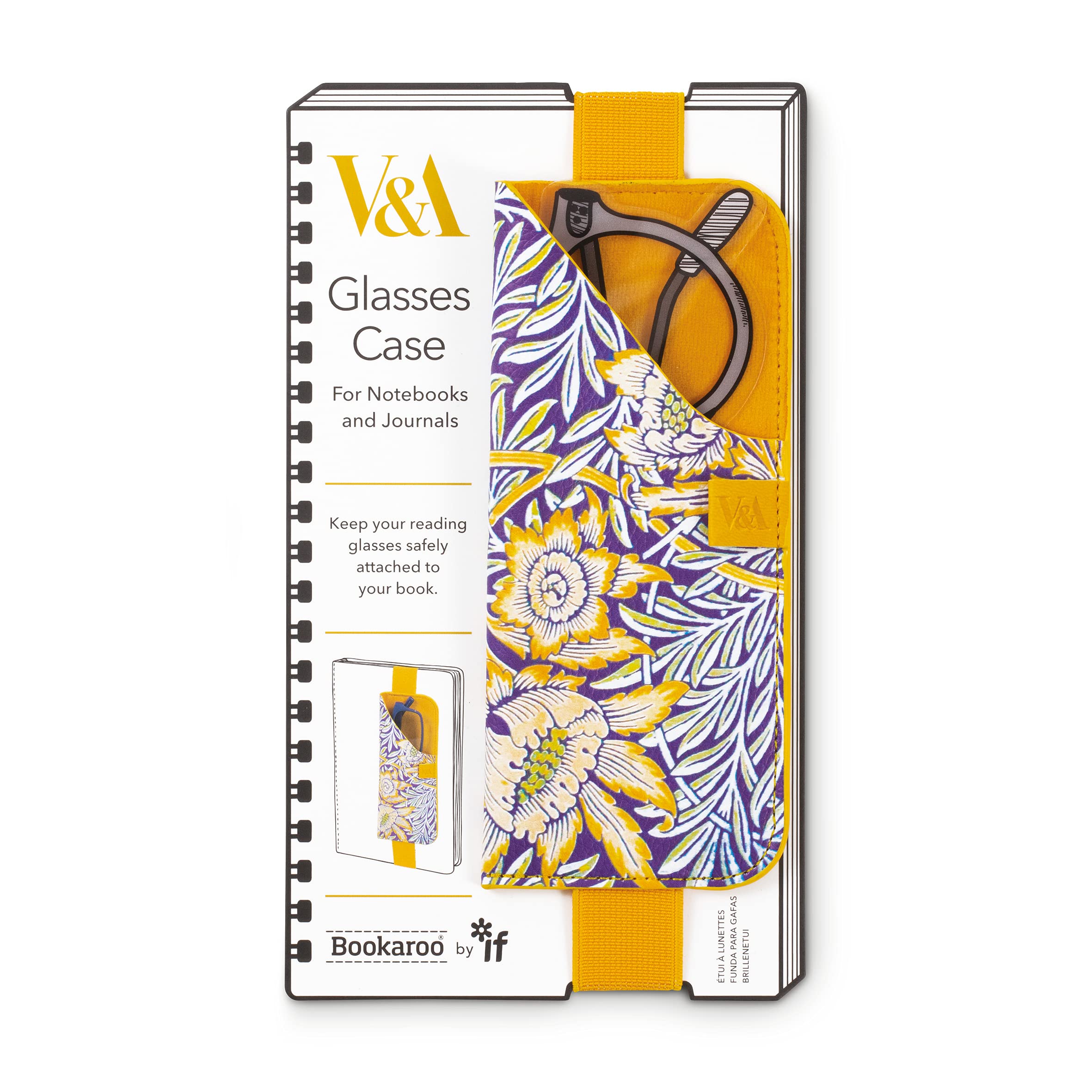 V&A Bookaroo Pennenetui Morris Tulip & Willow Geel – Voor A5 Boeken En Dagboeken