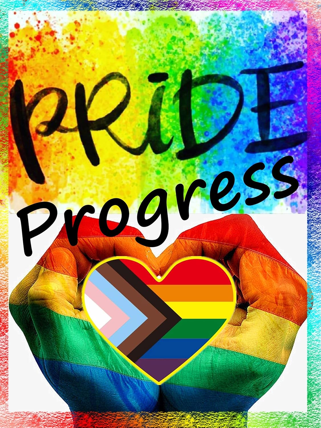 HAFILO 25/50/100 pieces Metal Hearts Inclusive Progress Pride Pin Rainbow Gay Flag LGBTQ Progressive Lapel Pins for clothing Backpack hat Pride Month Decoration Gift Bulk