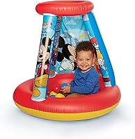 Vista 1 de Mickey Mouse Pozo de pelotas para niños, 1 inflable y 15 bolas blandas y flexibles
