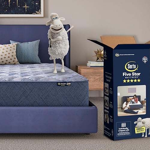 Miniatura 8 de Serta Five Star Colchón Tranquility Suave de 14 Pulgadas – King – Soporte Zonificado, Alivio de Presión, Comodidad Refrescante – Fabricado en EE.UU.