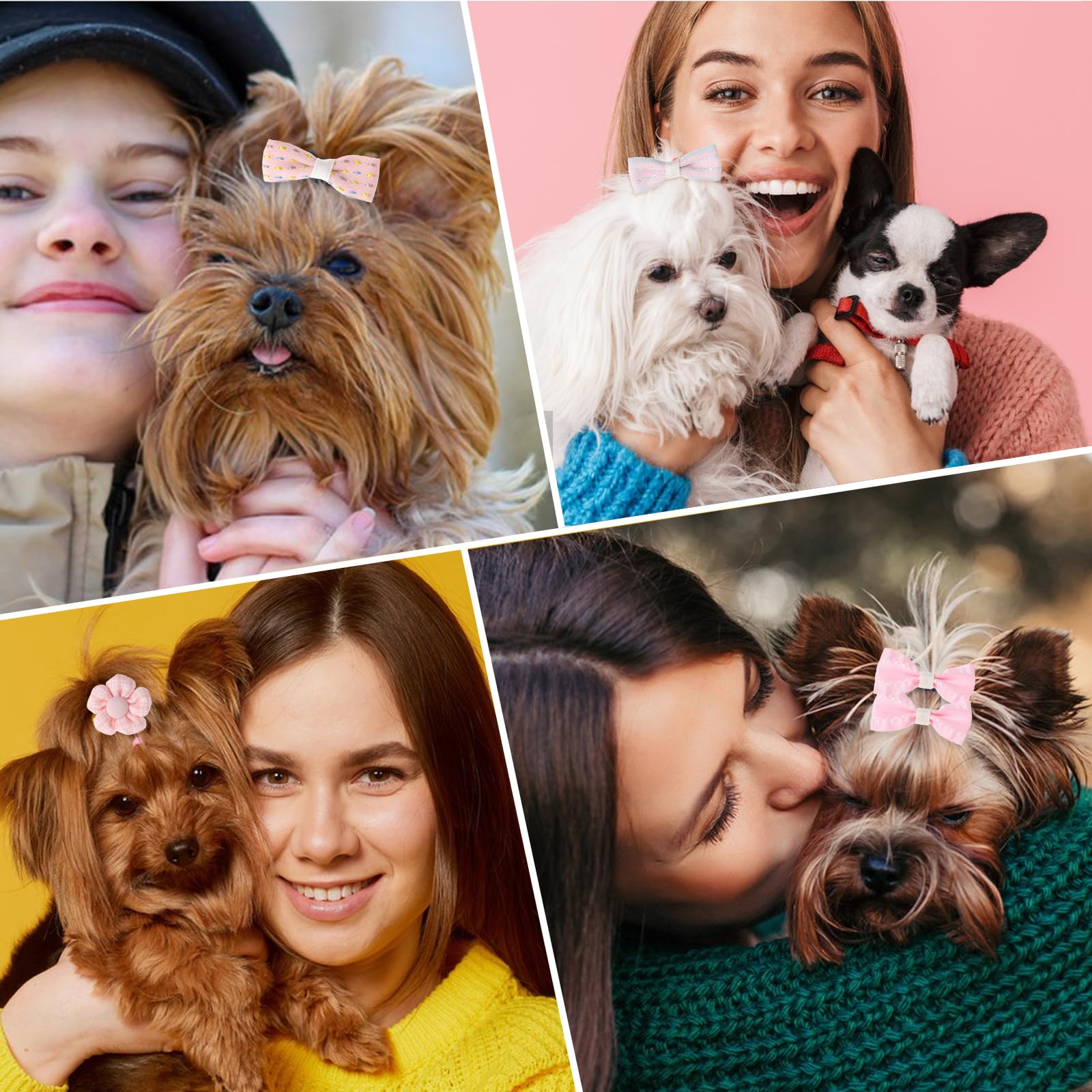 10 Fiocchi Per Capelli Cani - Accessori Carini Per Animali Piccoli - Foto 8