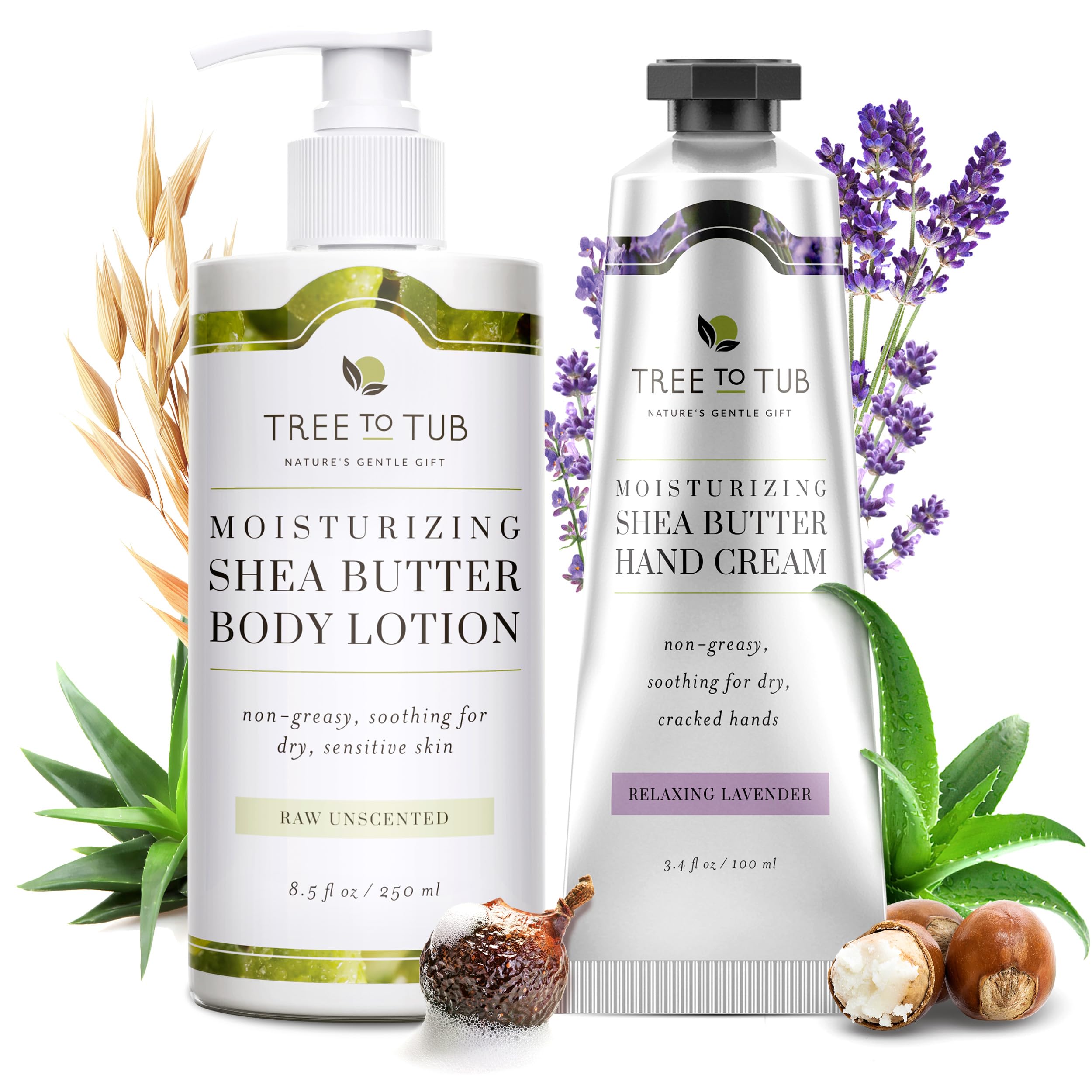 Tree To Tub シアバター ボディローション 250ml ×４本 Amazon.com : Tree to Tub Unscented Shea Butter Body Lotion for Dry
