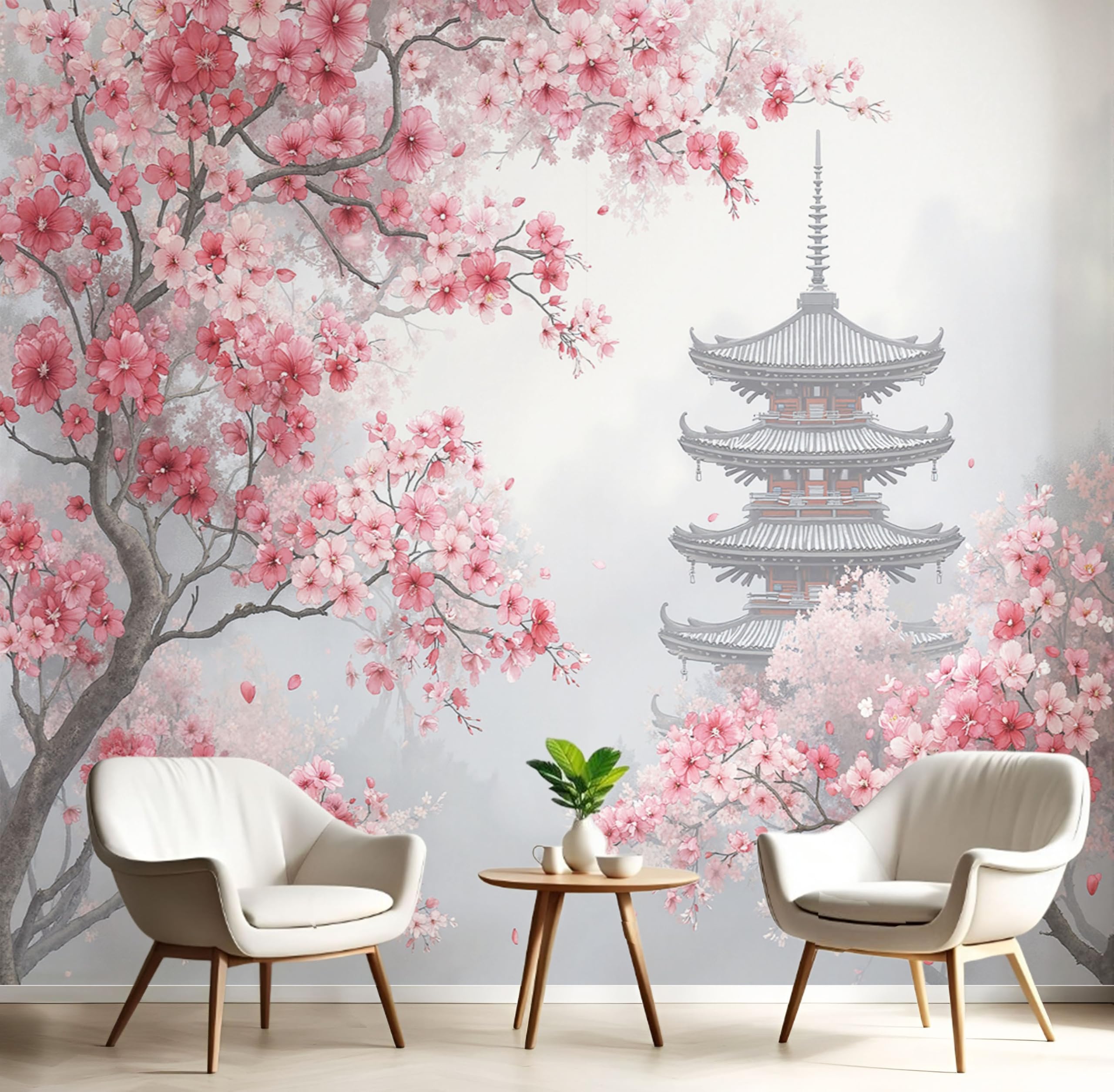 Papier Peint Fleurs de Cerisier pour créer un havre de paix zen dans votre chambre à coucher