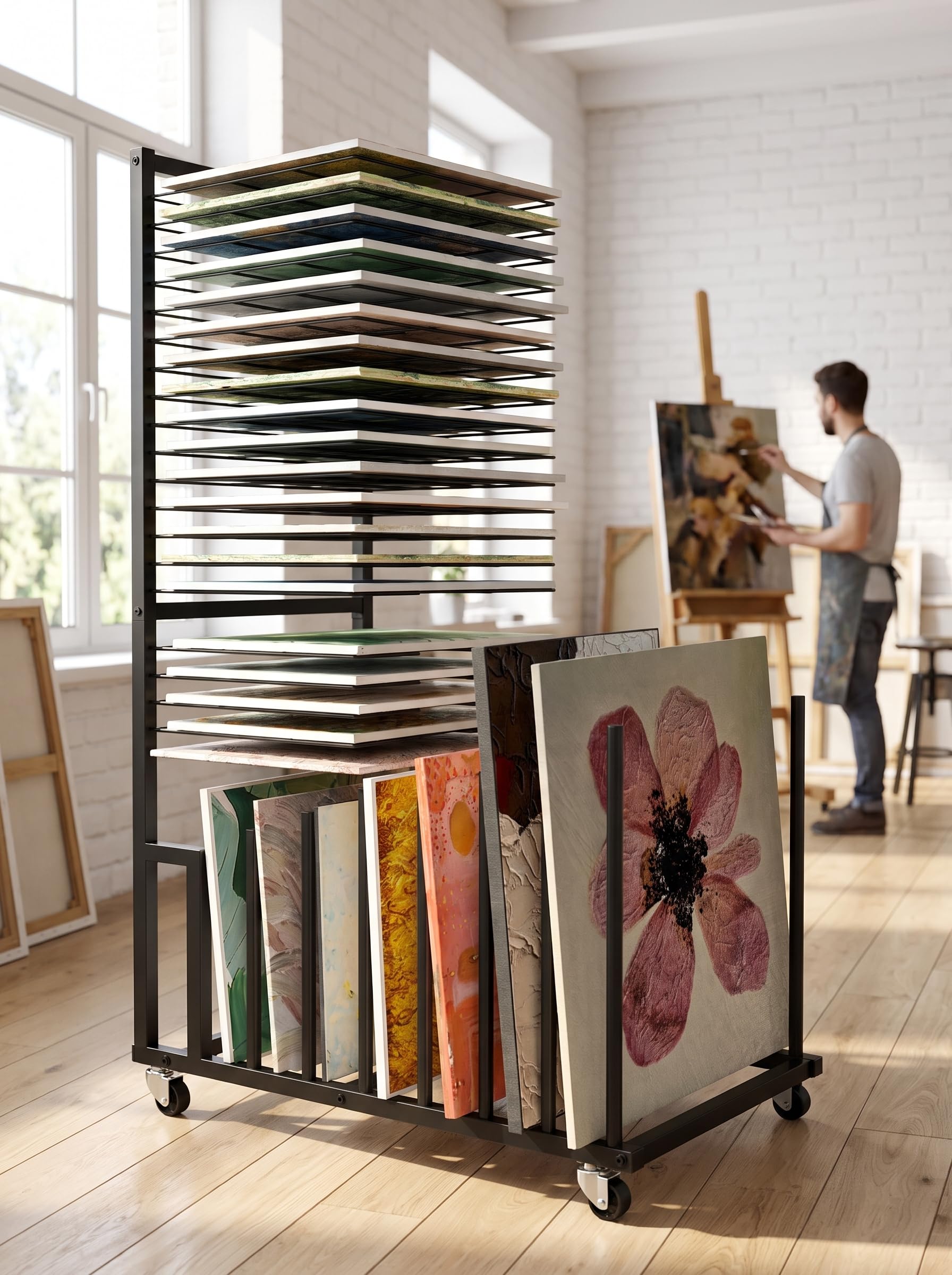 Amazon.com: Suuiwau Art Drying Rack with 20 Removable Shelves & 7