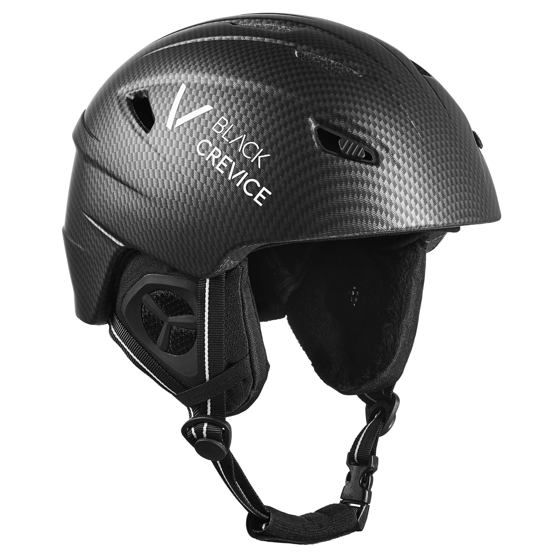 BLACK CREVICE Skihelm Streif I Stoßfester Skihelm in sportlichem Design I Skihelm Herren & Damen I Snowboard-Helm I Atmungsaktiver Ski-Helm I Größenverstellbar