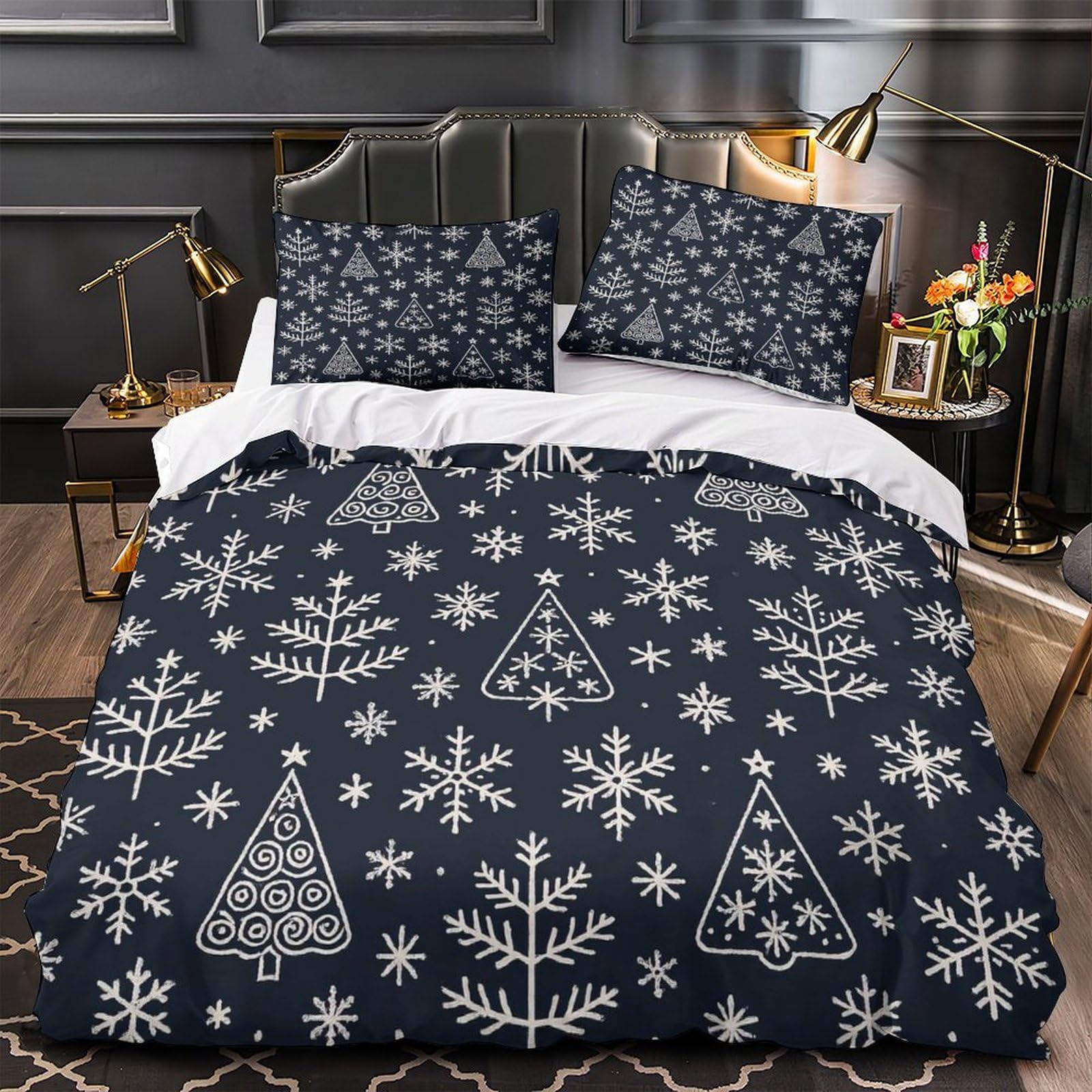 Housse de couette Noël pour lit ado ambiance fêtes