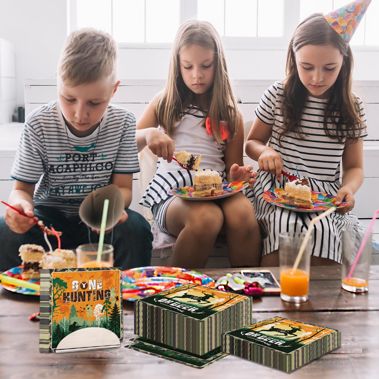 Hunting Birthday Party Decorations 40 Pcs Hunting Camo Party Paper Napkins Oh Deer Hunting Birthday Party Supplies Hunting Napkins for Baby Shower Camo Birthday Party Decorations