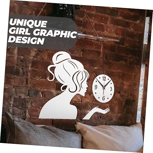 Miniatura 8 de Garneck 5pcs Girls Mirror Wall Clock Home Decor Office Wall Clock Office decore Clock for Office reloj de pared Home Wall Decor DIY Acrylic Clock