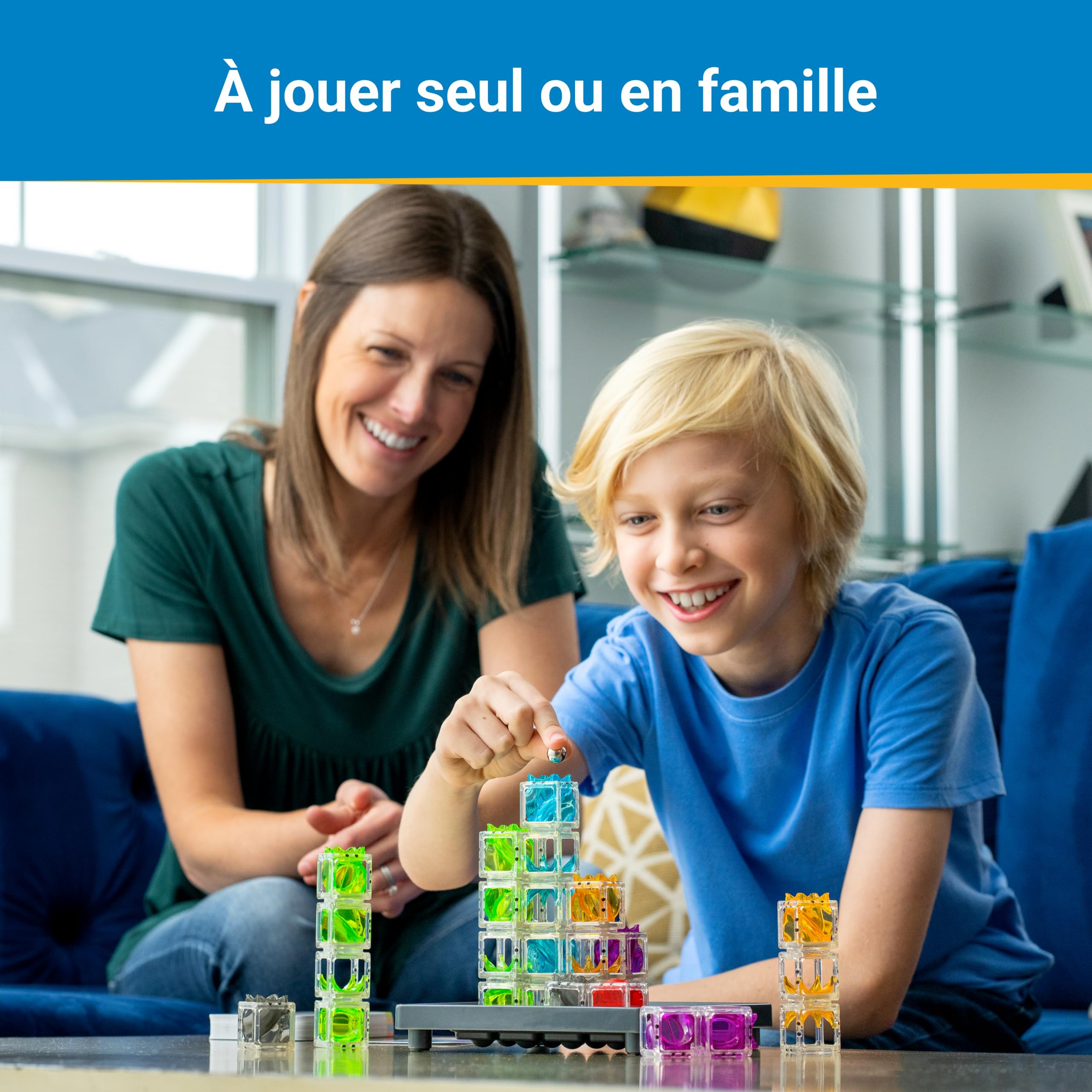 ThinkFun - Gravity Maze - Jeu de Logique et Casse-Tête Adulte et Enfant dès 8 Ans - Circuit à Billes et Jeu de Construction 3D - 60 Défis Évolutifs - 1 Joueur et Plus - Multilingue (Français) - 76433