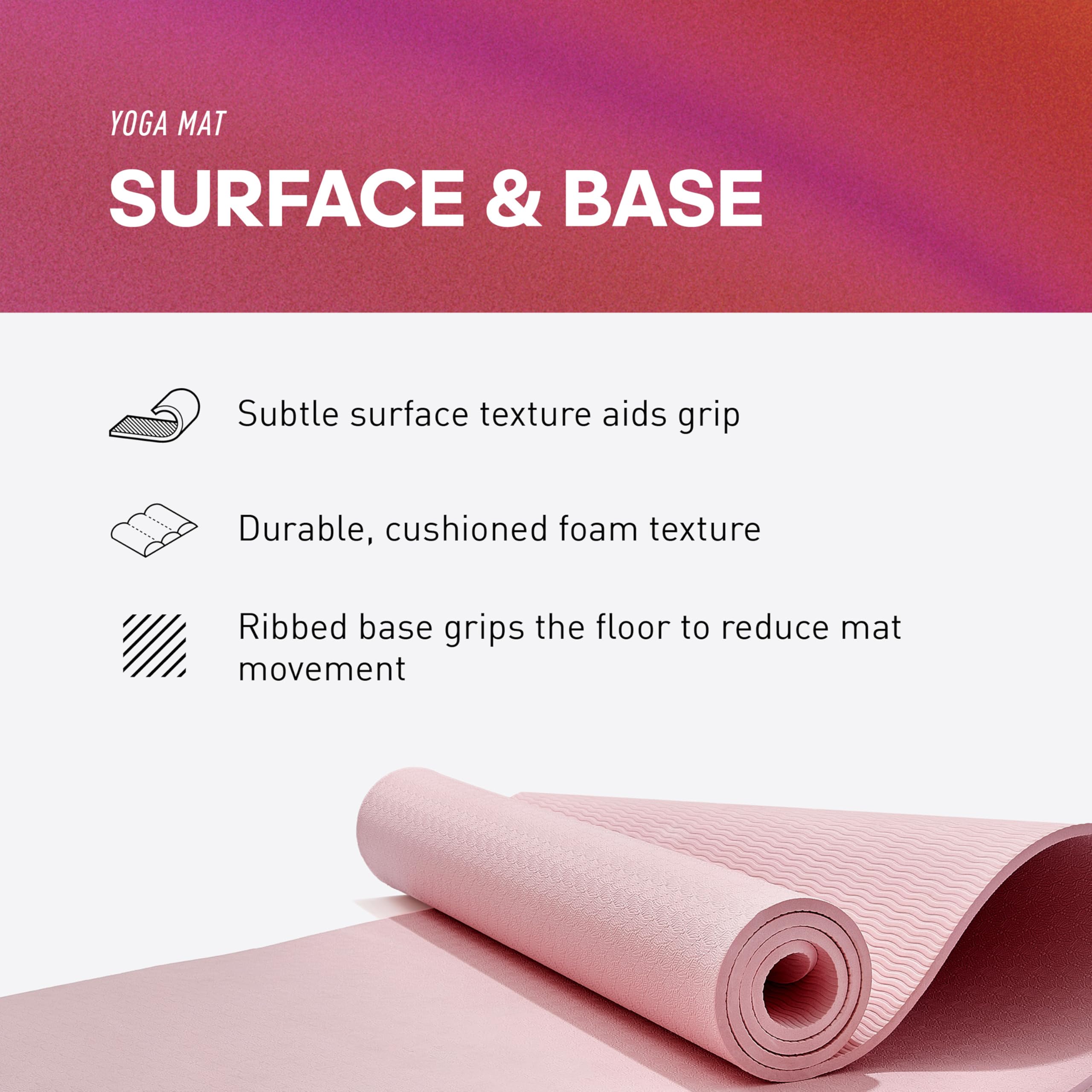 adidas Yoga Mat - Eco Friendly - Non Slip, Durable Textured Surface