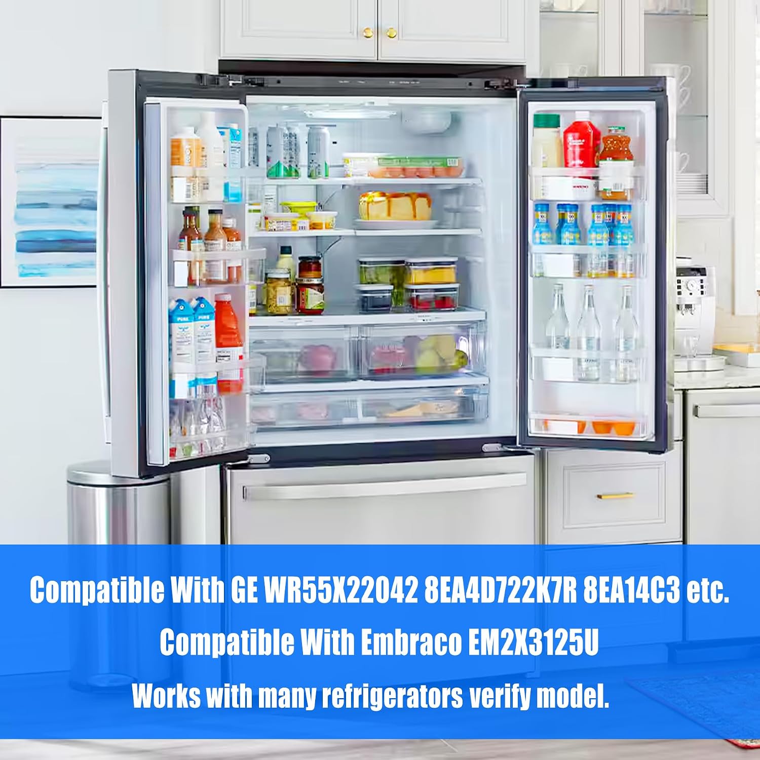 8EA14C3 Refrigerator Compressor Start Relay Replacement for GE WR55X22042, 8EA4D722K7R, 8EA14C3 and More, Replaces WR55X22042 8EA4D722K7R 842629