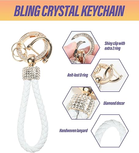 Miniatura 5 de ESEWALAS - Funda brillante para llavero de automóvil, funda para llavero de automóvil, soporte protector de llave inteligente para control remoto de