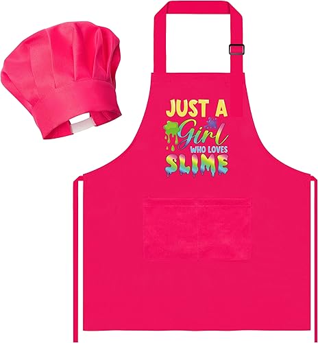 Miniatura 138 de R HORSE Juego de 2 delantales para niños y sombrero de chef, delantal de cocina azul ajustable para niños, kit de pintura y entrenamiento