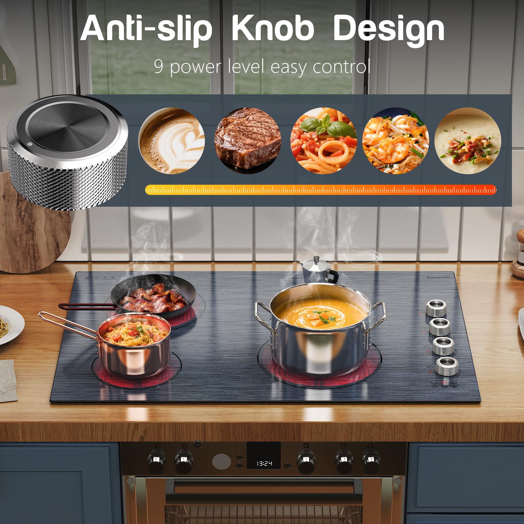 Snapklik.com : Karienvir Electric Cooktop 30 Inch, 4 Burner Electric