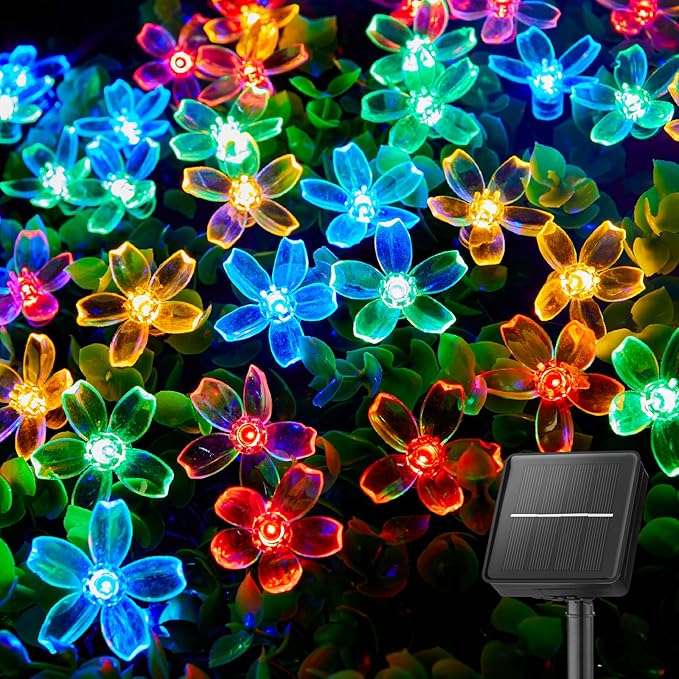 Brightown 60 LED Flower Solar String Lights