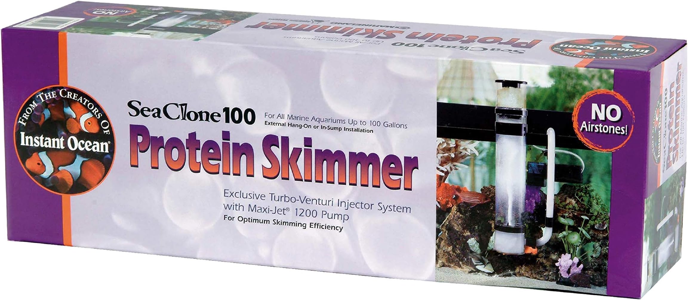 Instant Ocean SeaClone 100 Protein Skimmer, For Optimum Skimming Efficiency