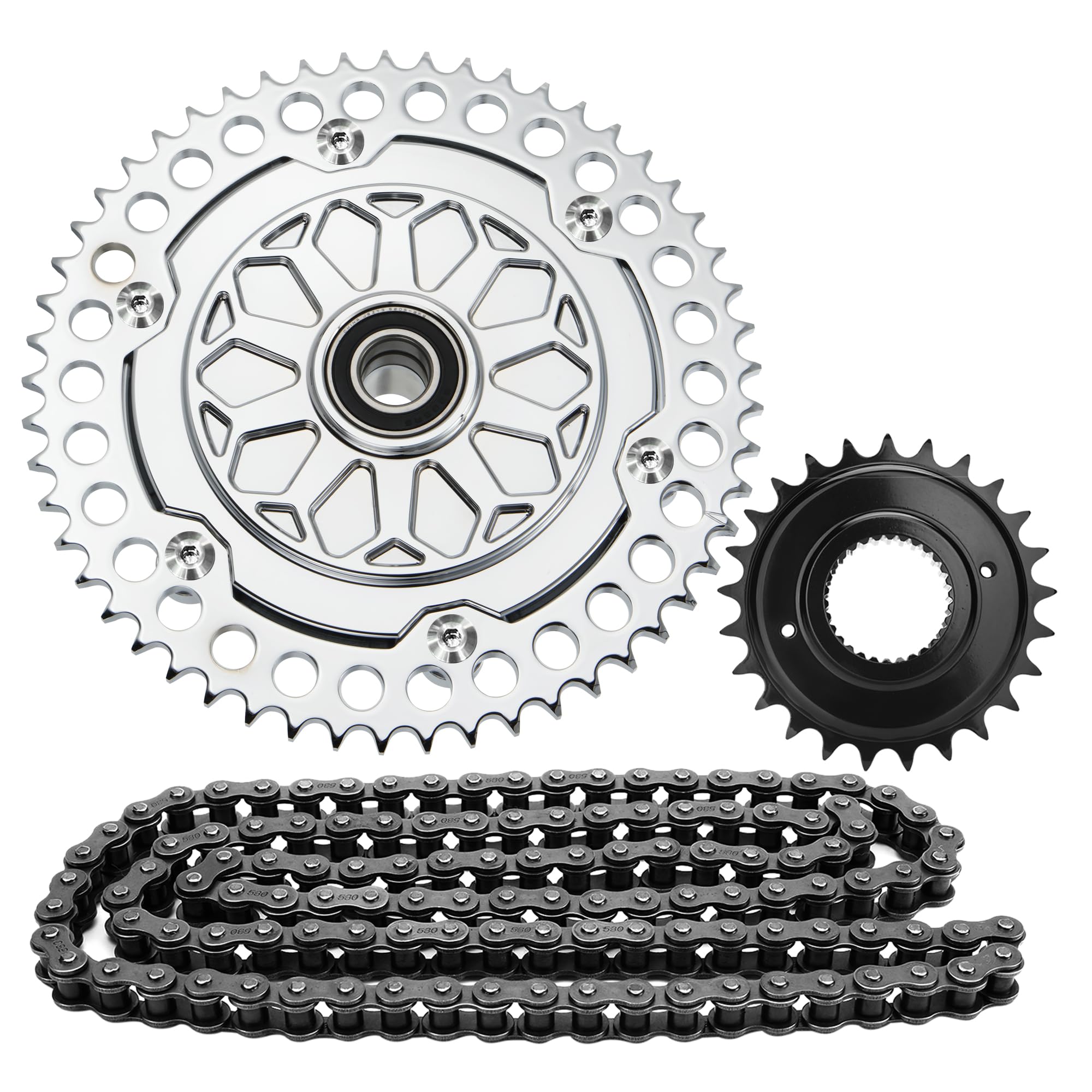 2009-up Touring Belt Drive to Chain Drive Conversion Kit for Harley, Silver