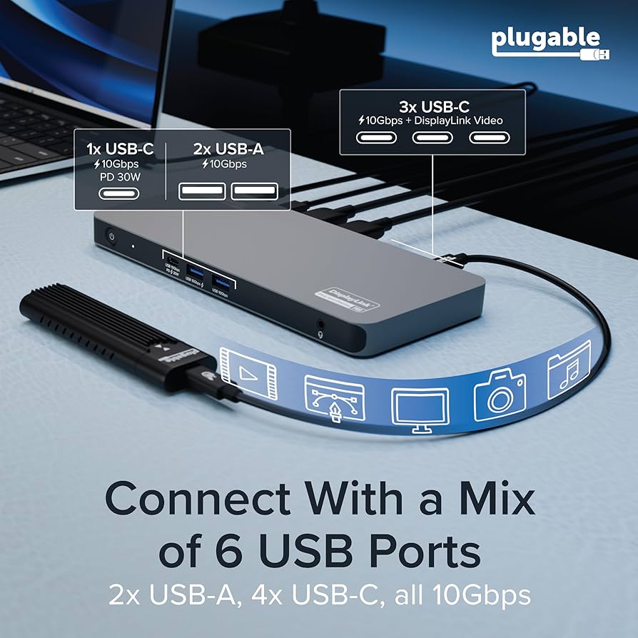 Amazon.co.jp: プラグ可能なUSB Cドッキングステーション5モニター
