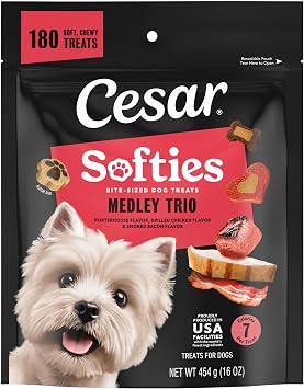 Cesar Softies Medley Trio Flavor Chewy Soft Dog Treats, 16 oz