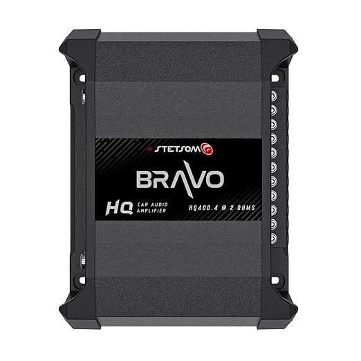 Amplificador de Audio Digital Stetsom Bravo HQ 400.4, 400W RMS, 4 Canales miniatura 2