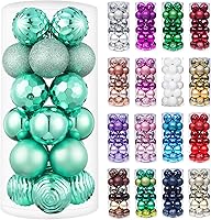 Vista 95 de XmasExp - Juego de 24 adornos de Navidad inastillables, bolas de árbol de Navidad, decoraciones para bolas de árbol de Navidad, 40 mm/1.57