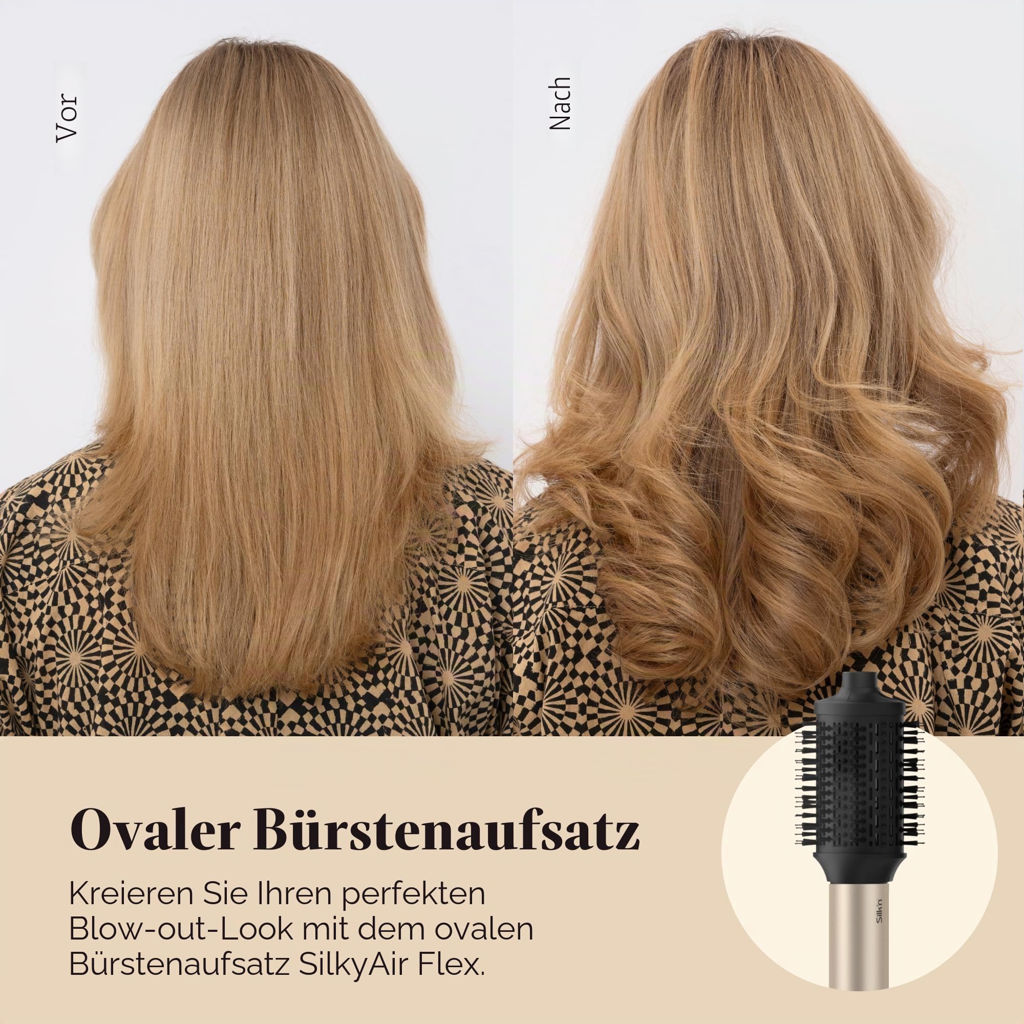 Silk'n Air Styler & Haartrockner I SilkyAir Flex I 5-in-1 Auto-Wrap-Lockenaufsatz, Paddle-Bürste, Ovalbürste, Konzentrator, Diffusor, Aufbewahrungskoffer, Keine Hitzeschäden I 1300 W, Schwarz