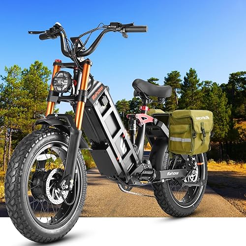 eAhora Juliet Pro 2/Juliet 2/Juliet 43Mph Peak 5200W/1700W/1200W Dual Motor Ebike 70Ah/60Ah 200+Miles Long Range Ebike with Full Suspension