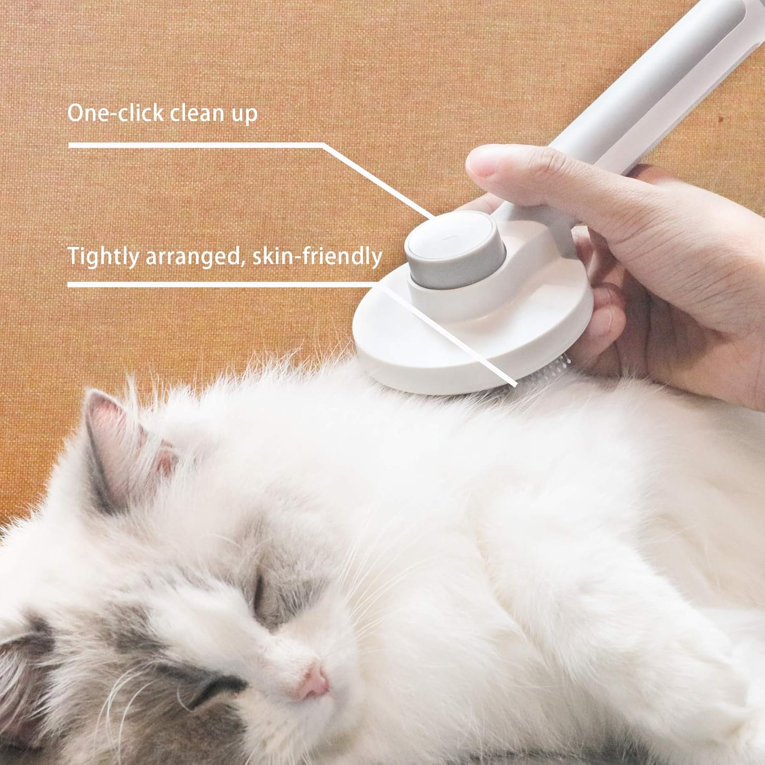 HUAWIND Self Cleaning Pet Grooming Brush, Deshedding Tools for Dogs & Cats Effectively Reduces Shedding by up to 95%, Gentle Pet Shedding Tools