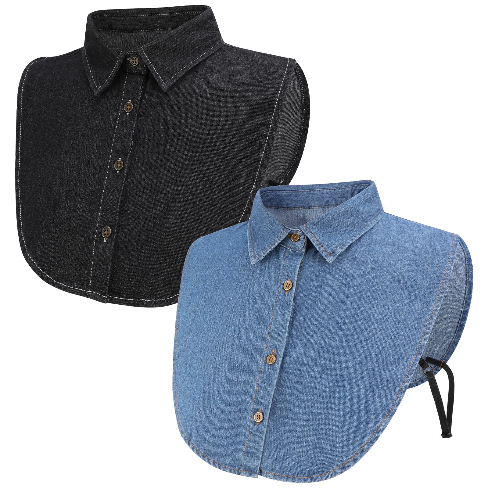 Stück Frauen Kragen Abnehmbar Krageneinsatz Damen Hälfte Shirt - Main Image