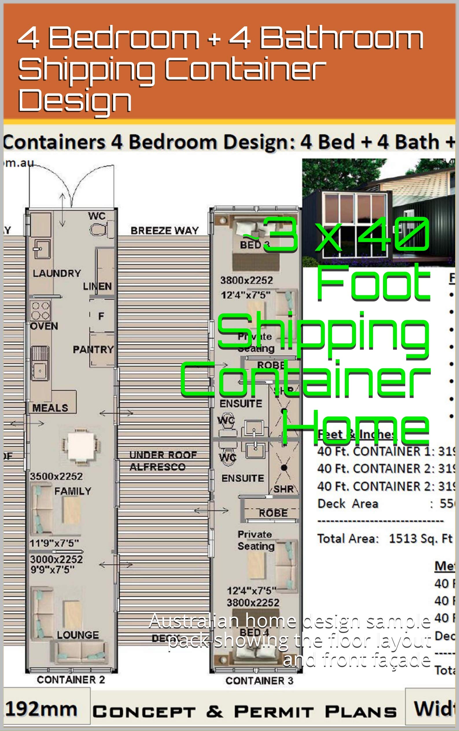 Buy 3 x 40 Foot 4 Bedroom Shipping Container Home Australian home