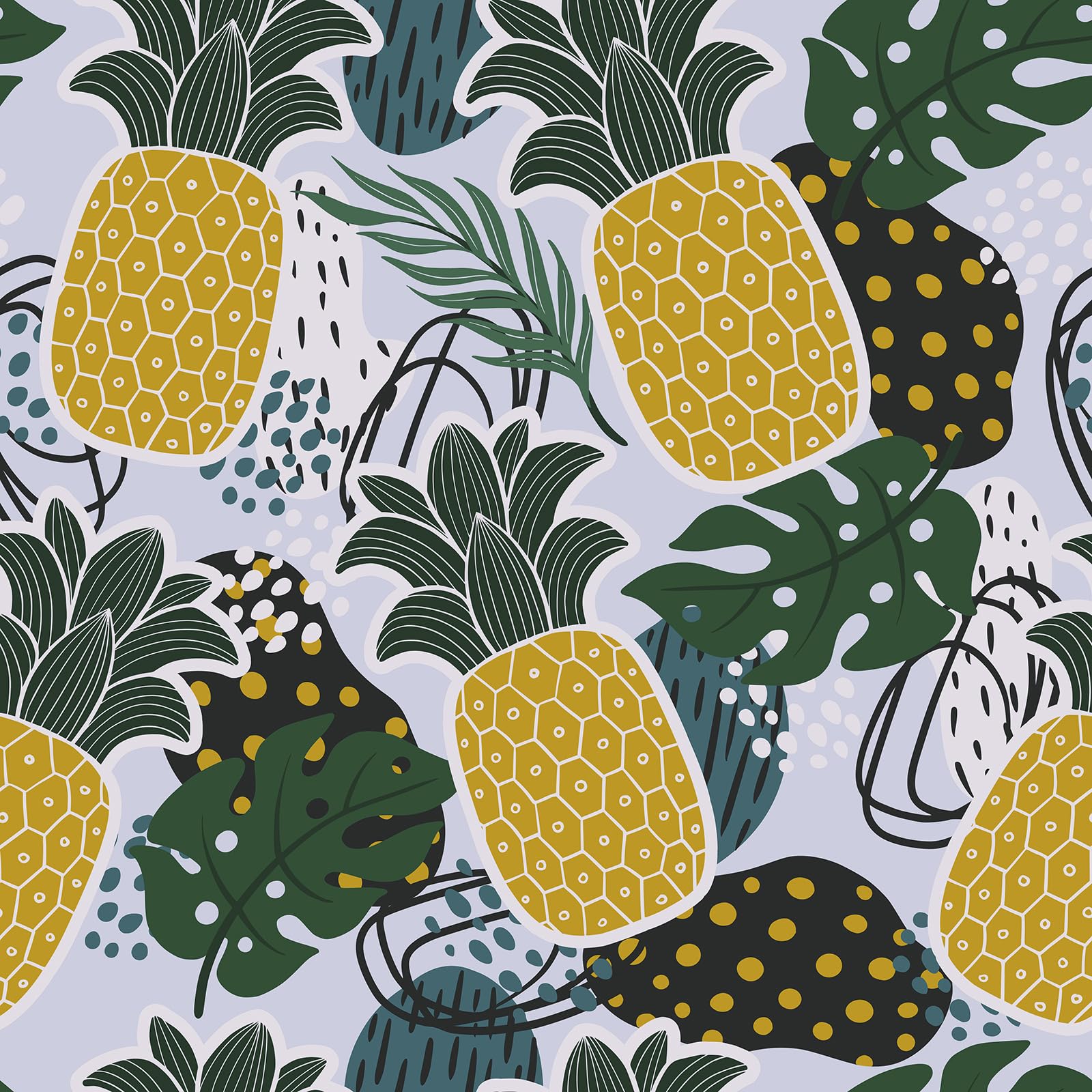 Papel tapiz de monstera azul CRE8TIVE autoadhesivo 30.5x299.7 cm