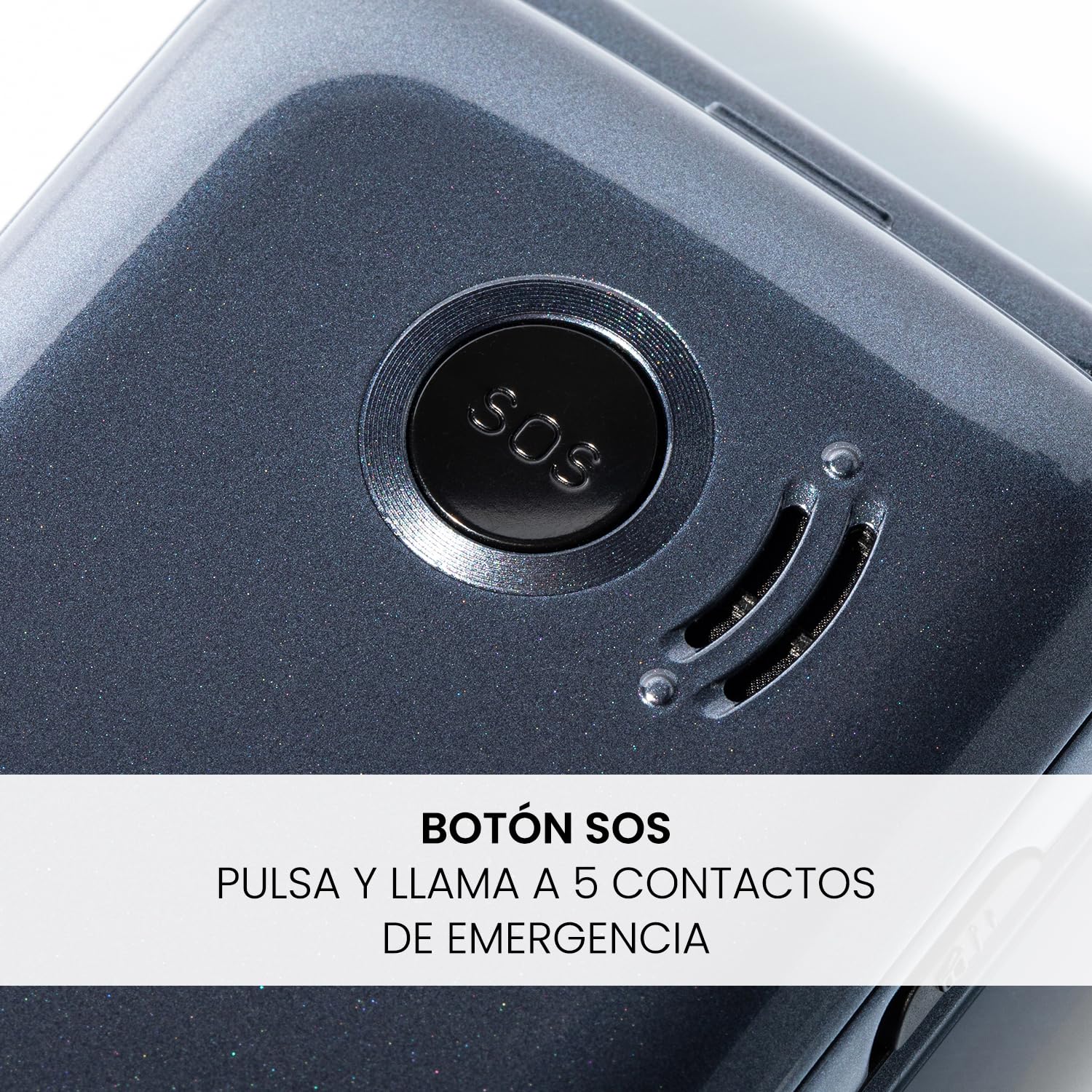 SPC Stella 3 - Teléfono móvil para Mayores con Tapa y 4G | Menú y Teclas Grandes | Botón SOS, configuración remota, Compatible audífonos y Volumen 103dB | Base de Carga y 3 memorias directas, Negro