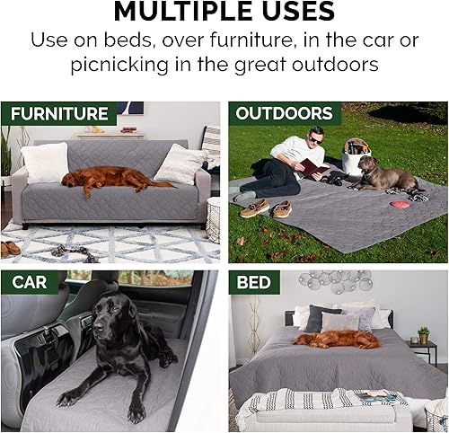 Miniatura 11 de Furhaven - Protector de colchón impermeable y antideslizante de tamaño Queen para perros y gatos, lavable, para camas, sofás y asientos de automóvil
