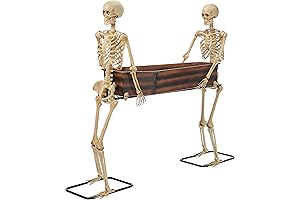 Way to Celebrate Halloween Skeleton Duo Carrying Coffin
